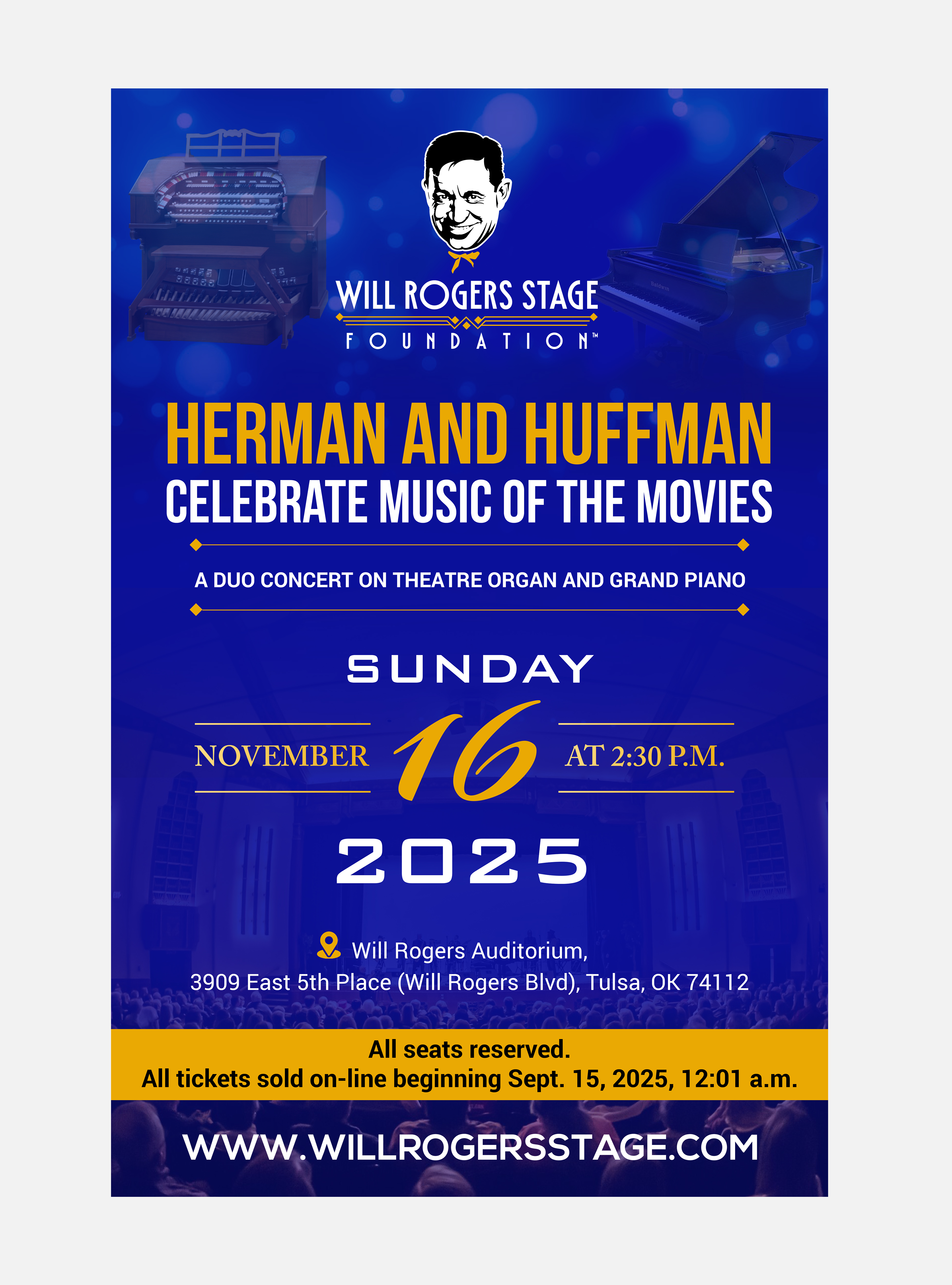 Diseño de Póster por Creations Box 2015 para Will Rogers Stage Foundation, Inc. | Diseño #35821318
