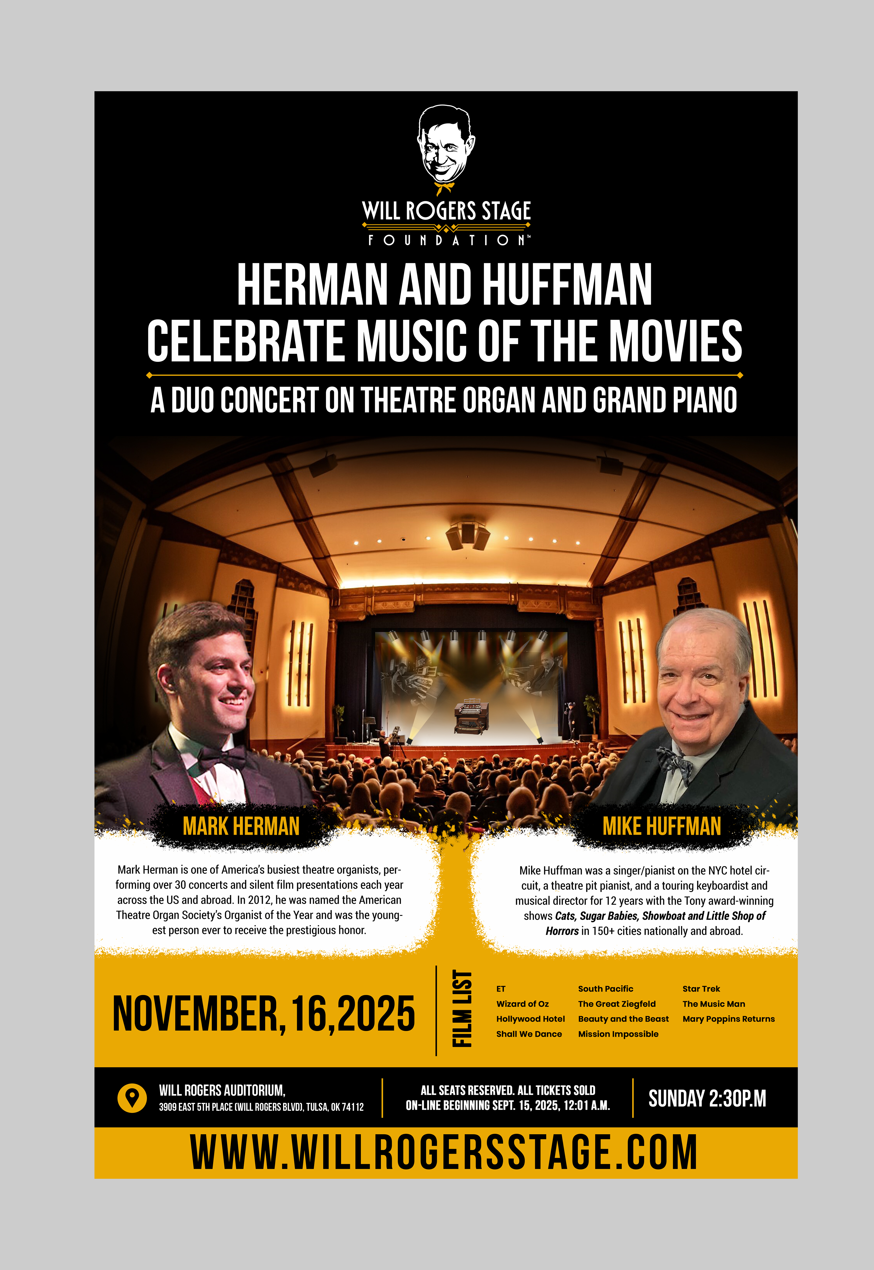 Poster-Design von Creations Box 2015 für Will Rogers Stage Foundation, Inc. | Design #35821324