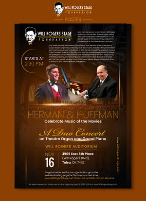 Poster-Design von Pentacle CodeCanvas für Will Rogers Stage Foundation, Inc. | Design: #35828550