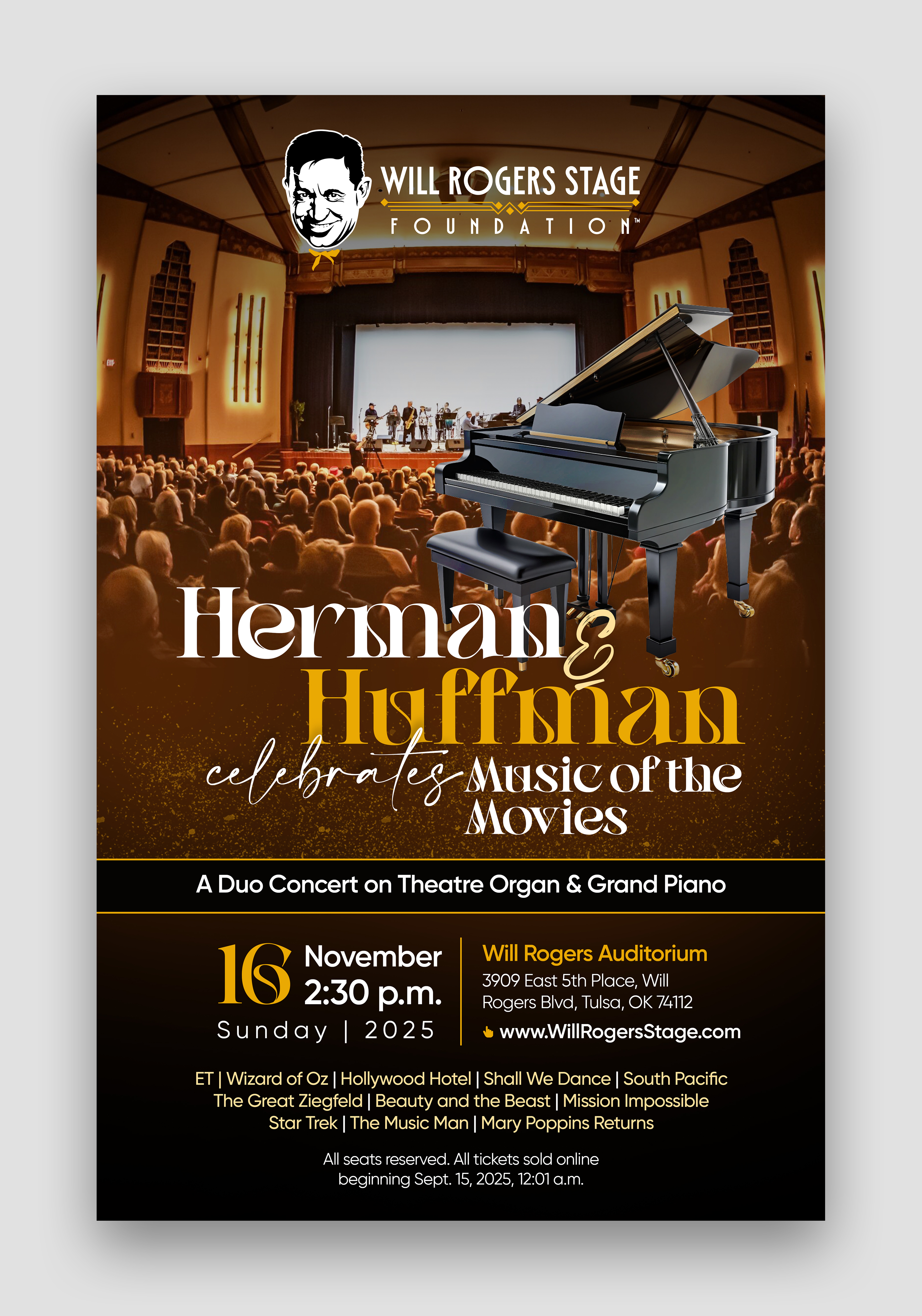 Poster Design by Graphic Guy for Will Rogers Stage Foundation, Inc. | Design #35803694
