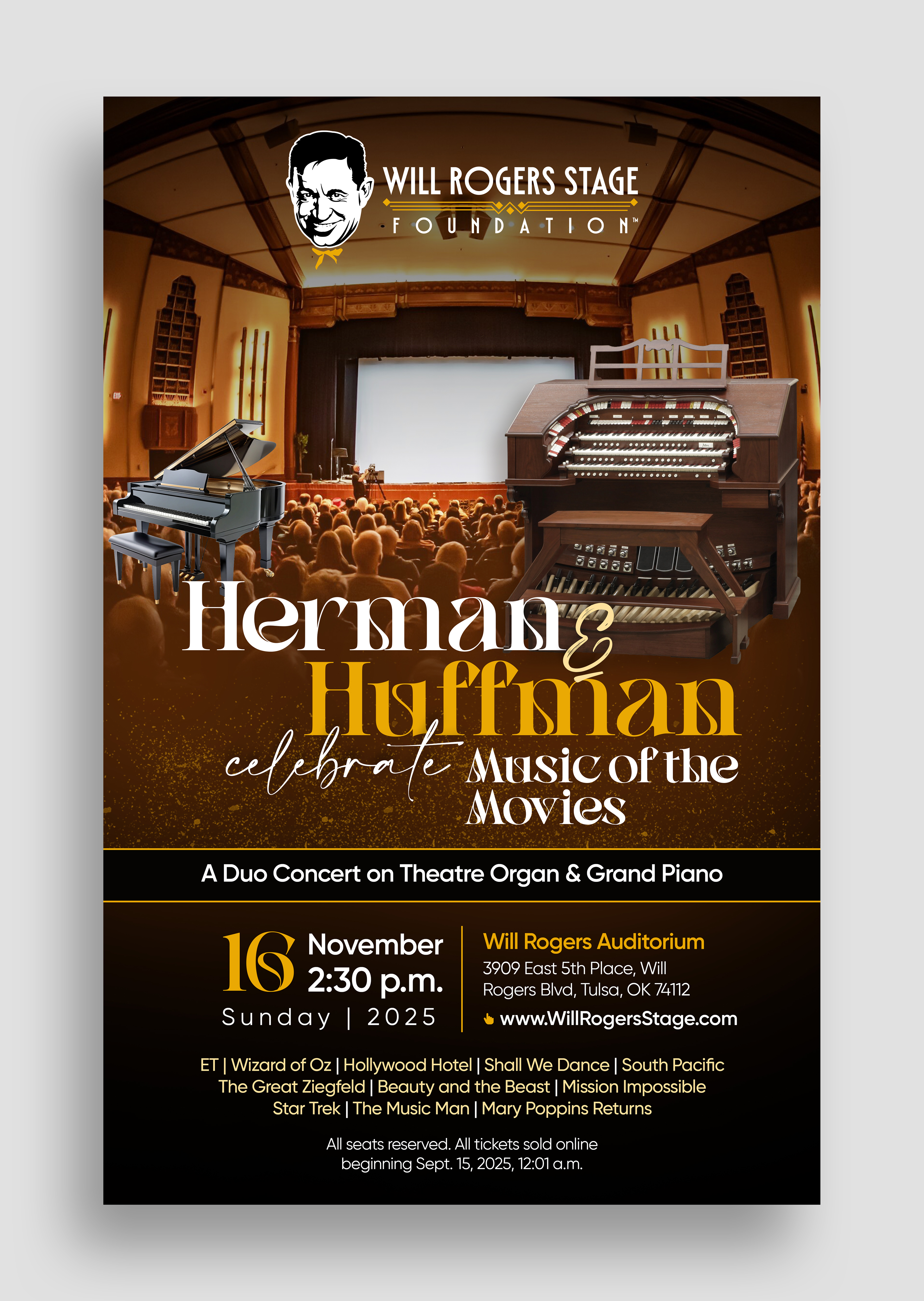Poster Design by Graphic Guy for Will Rogers Stage Foundation, Inc. | Design #35810550
