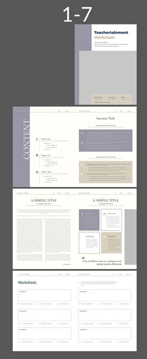 Word Template Design by Osama Soliman for Teachertainment | Design: #35832767