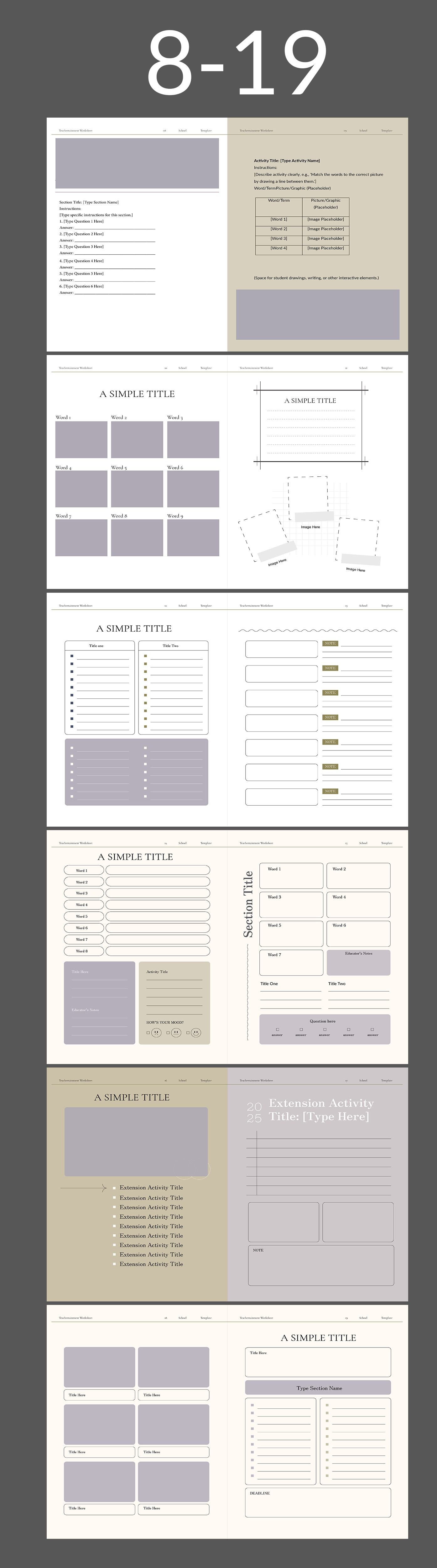 Word Template Design by Osama Soliman for Teachertainment | Design #35832768