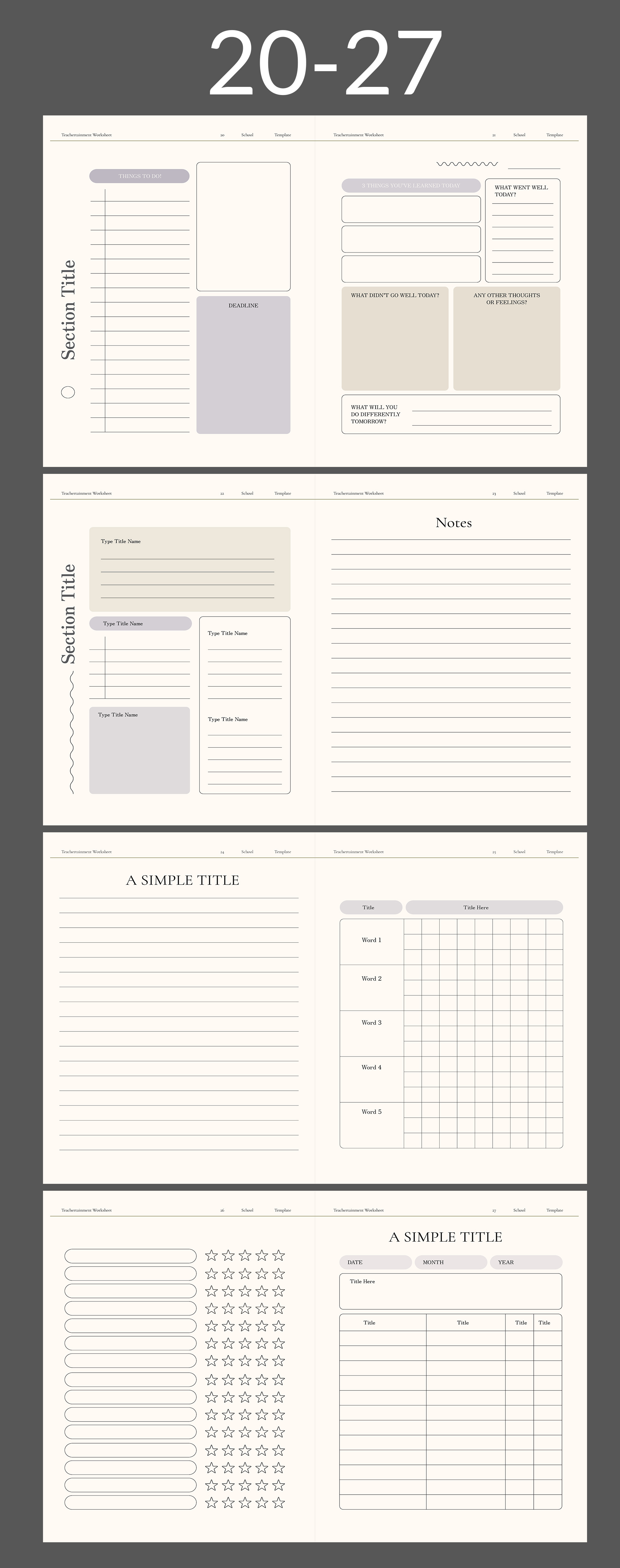 Word Template Design by Osama Soliman for Teachertainment | Design #35832769