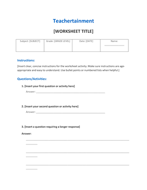 Word Template Design by ArtyDesigns