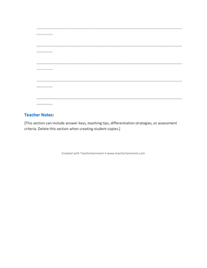Word Template Design by ArtyDesigns for Teachertainment | Design: #35831843