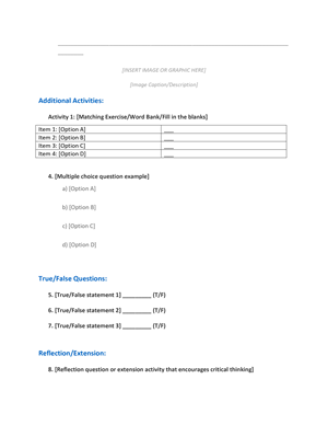 Word Template Design by ArtyDesigns for Teachertainment | Design: #35831844