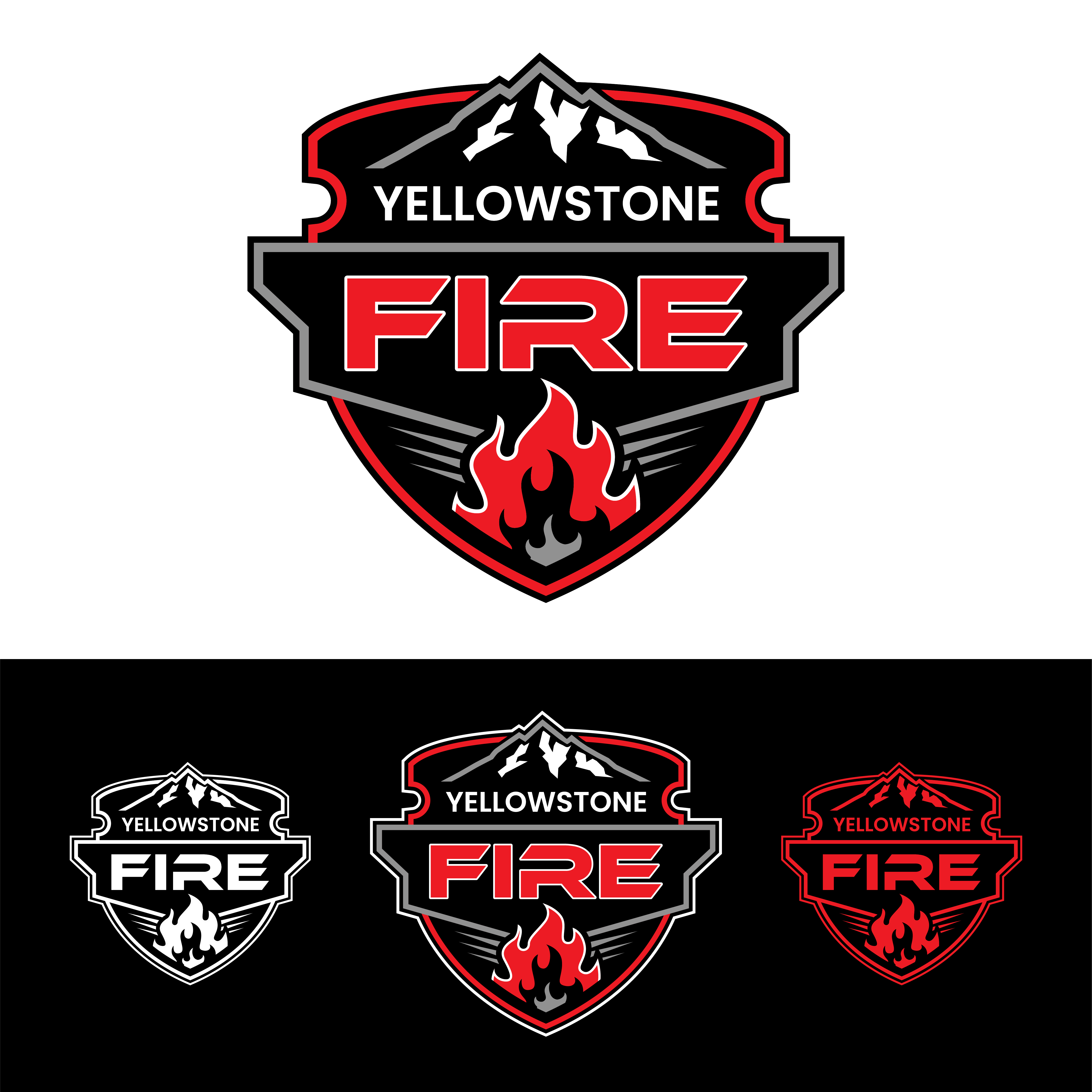 Diseño de Logo por John Mark Arts para Yellowstone Fire Soccer Association | Diseño #35810429
