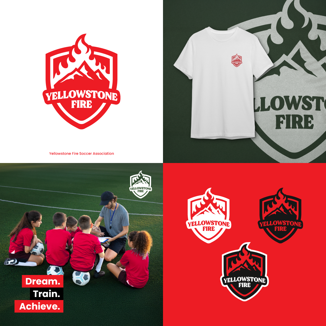 Logo Design by Ega W for Yellowstone Fire Soccer Association | Design #35837253