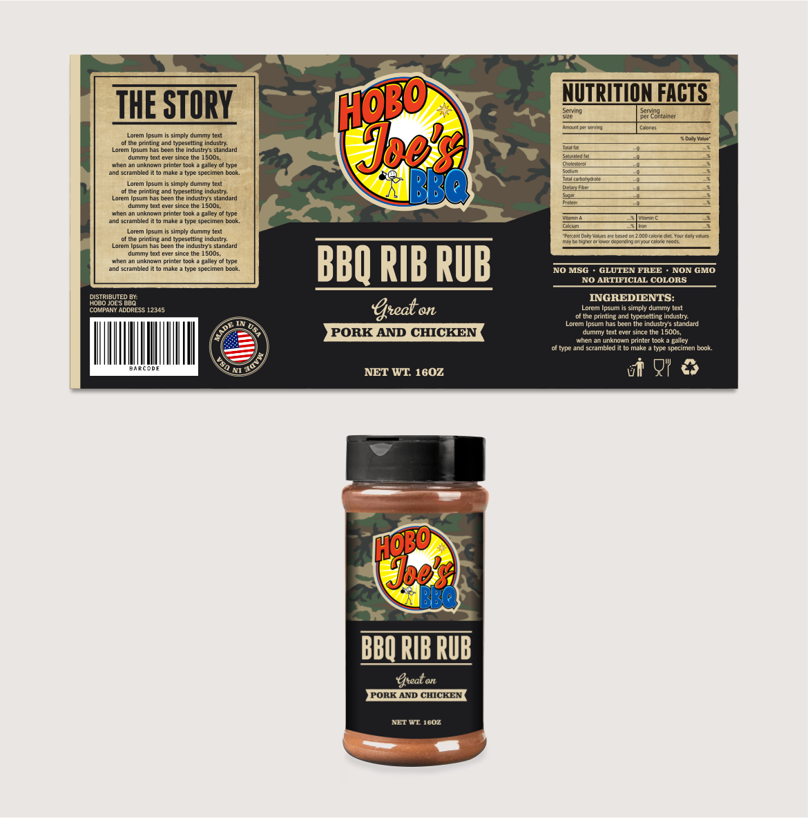 Label Design by design.picnic for Hobo Joes BBQ | Design #35813745