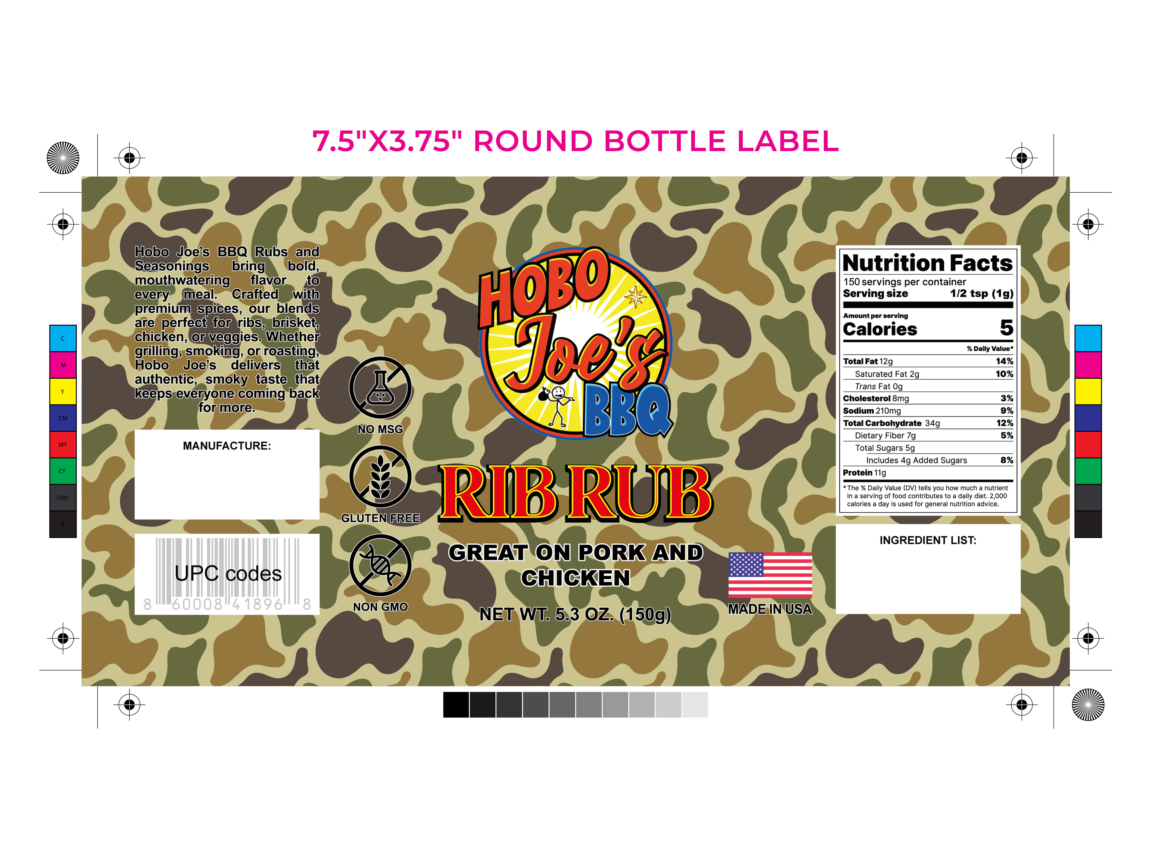 Label Design by madhushan_one for Hobo Joes BBQ | Design #35844909