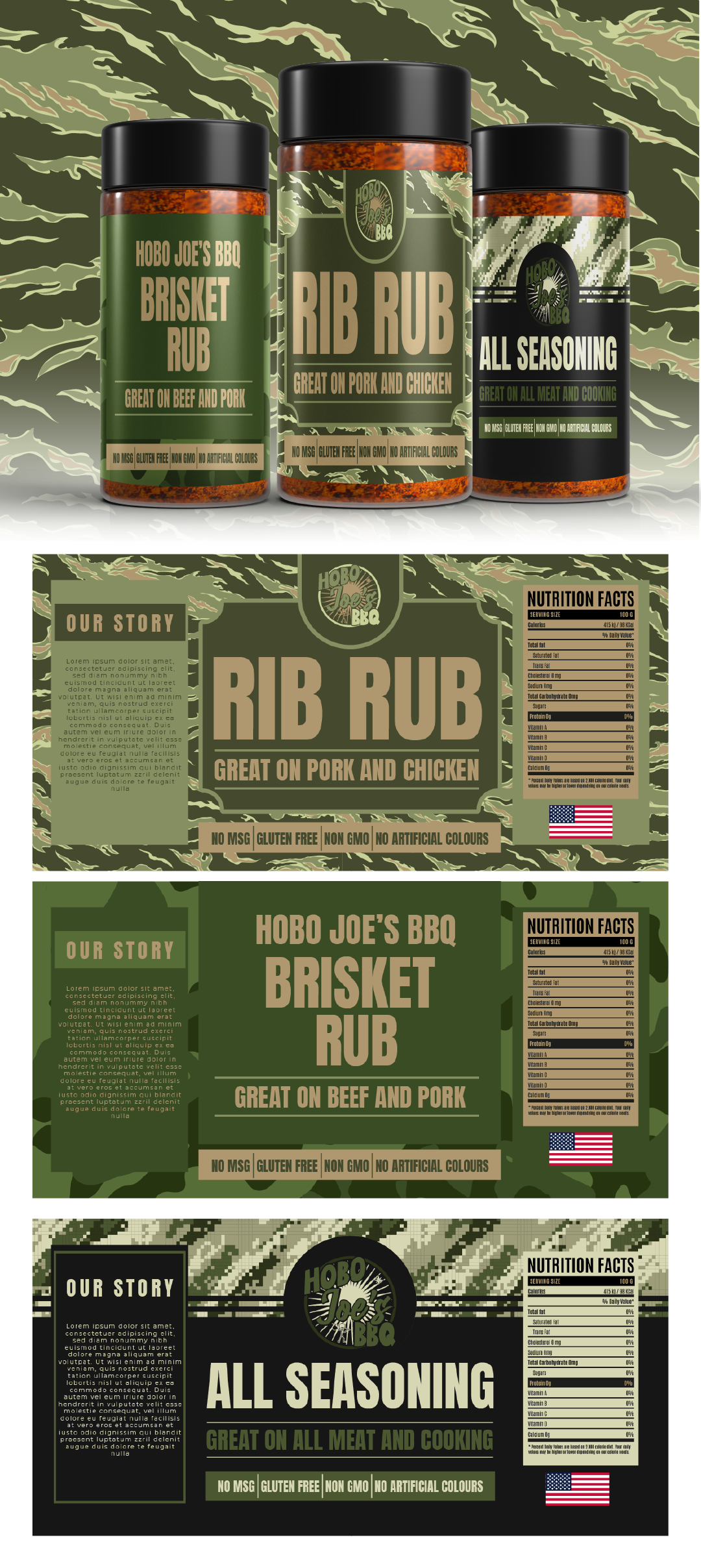 Label Design by zero creative for Hobo Joes BBQ | Design #35838391