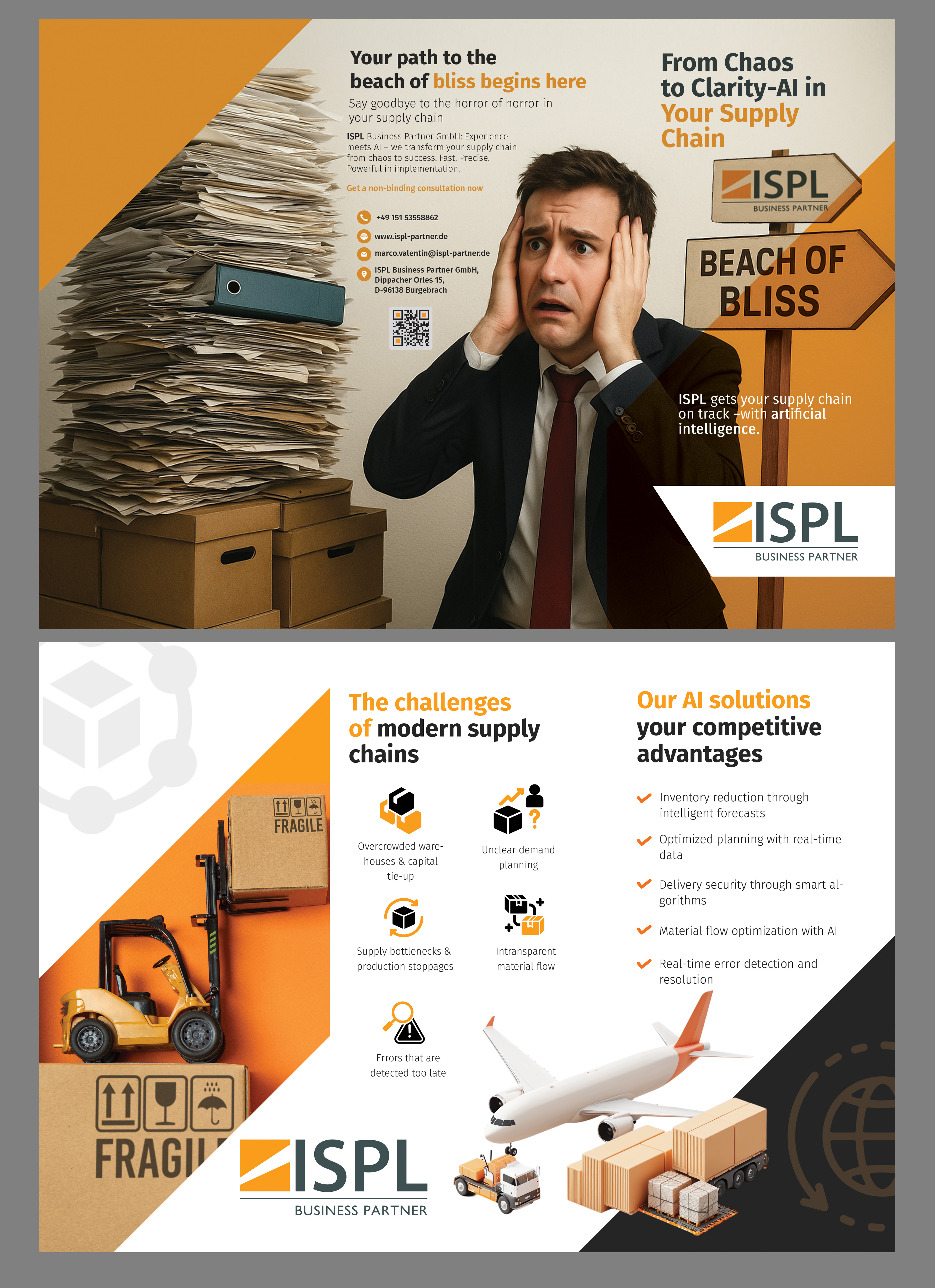 Flyer Design by Osama Soliman for ISPL Business Partner GmbH | Design #35848027