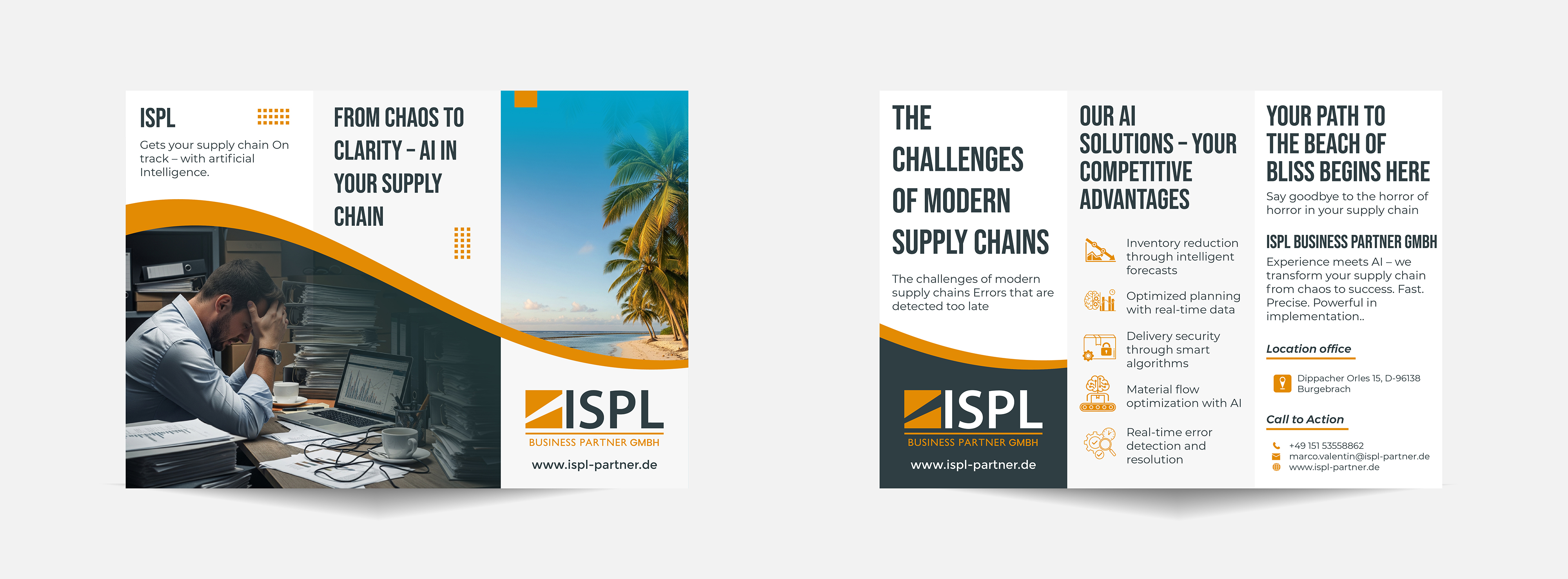 Flyer Design by LENTERA DESIGN 2 for ISPL Business Partner GmbH | Design #35848536