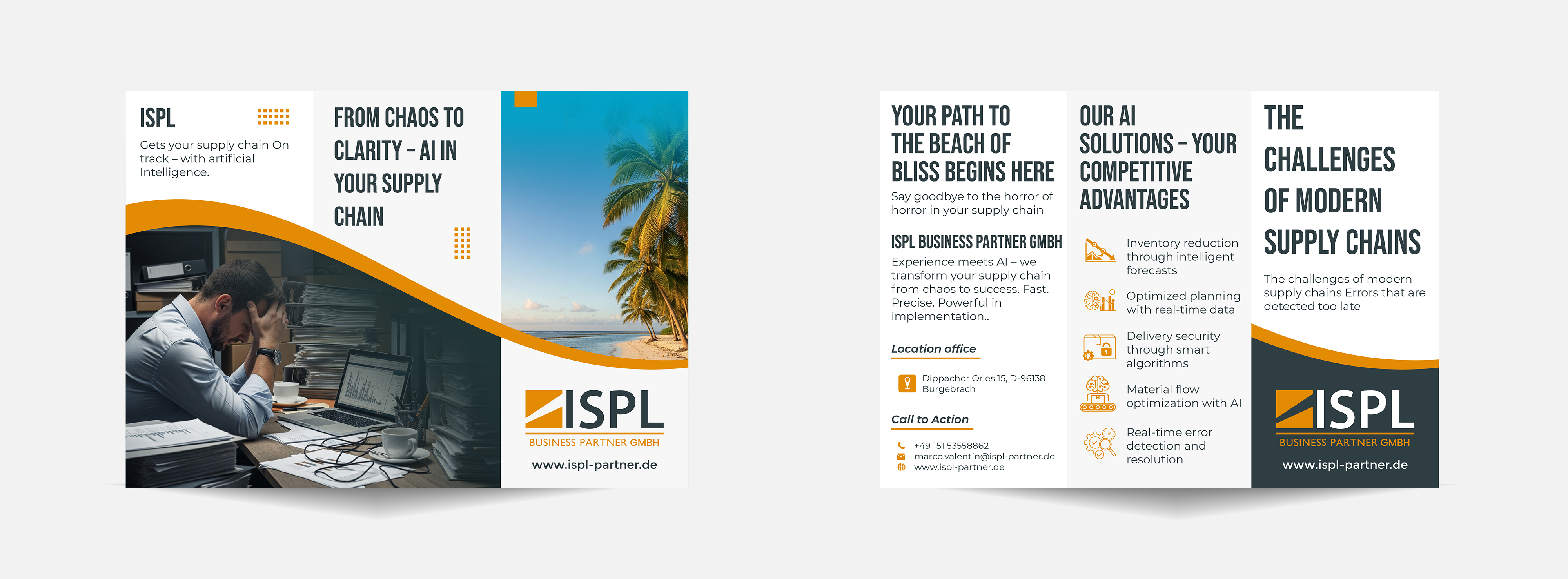 Flyer Design by LENTERA DESIGN 2 for ISPL Business Partner GmbH | Design #35848552