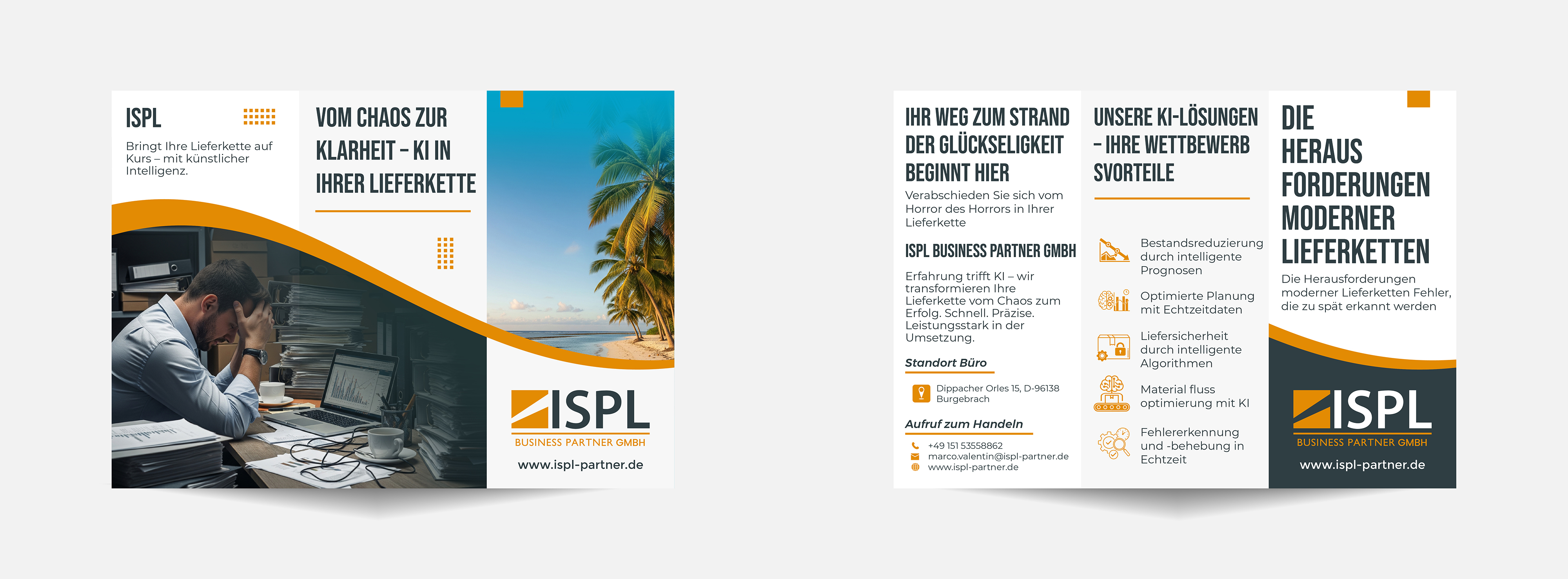 Diseño de Flyer por LENTERA DESIGN 2 para ISPL Business Partner GmbH | Diseño #35850666