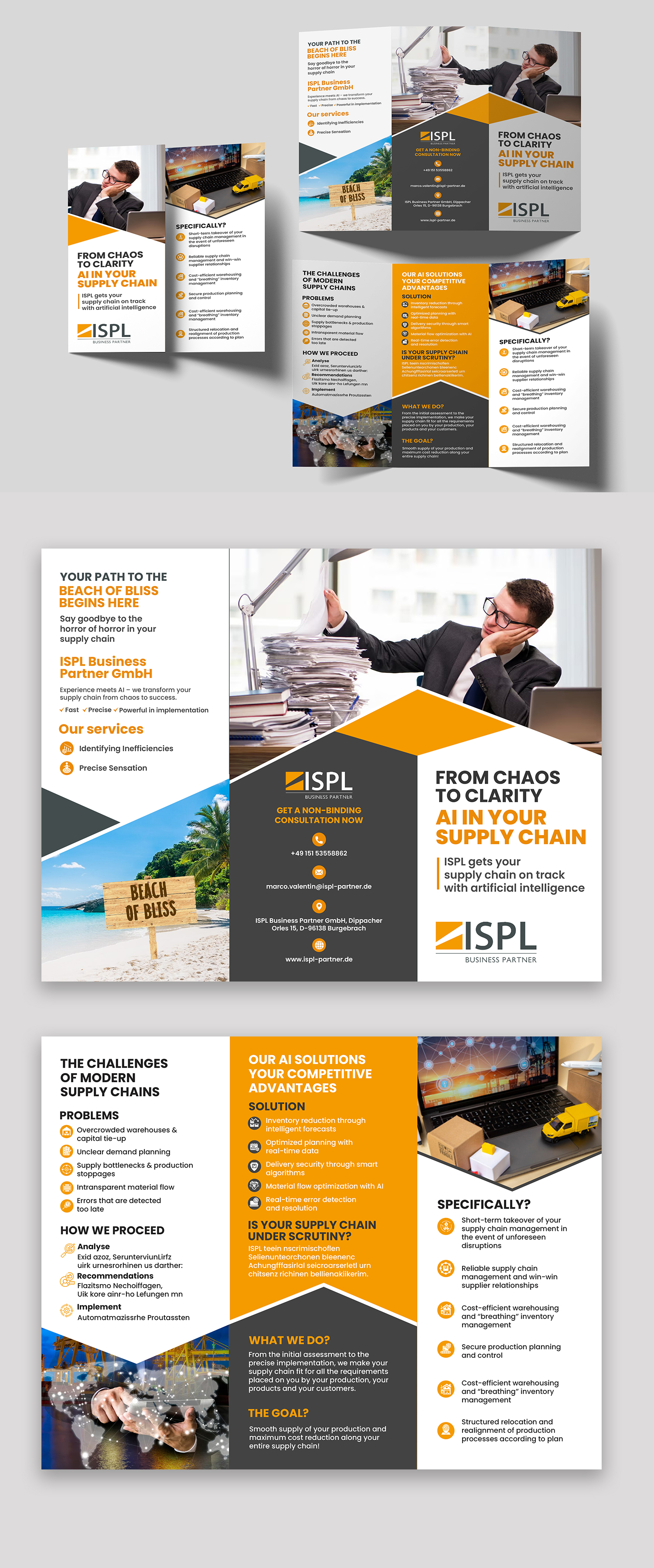 Flyer Design by debdesign for ISPL Business Partner GmbH | Design #35826987