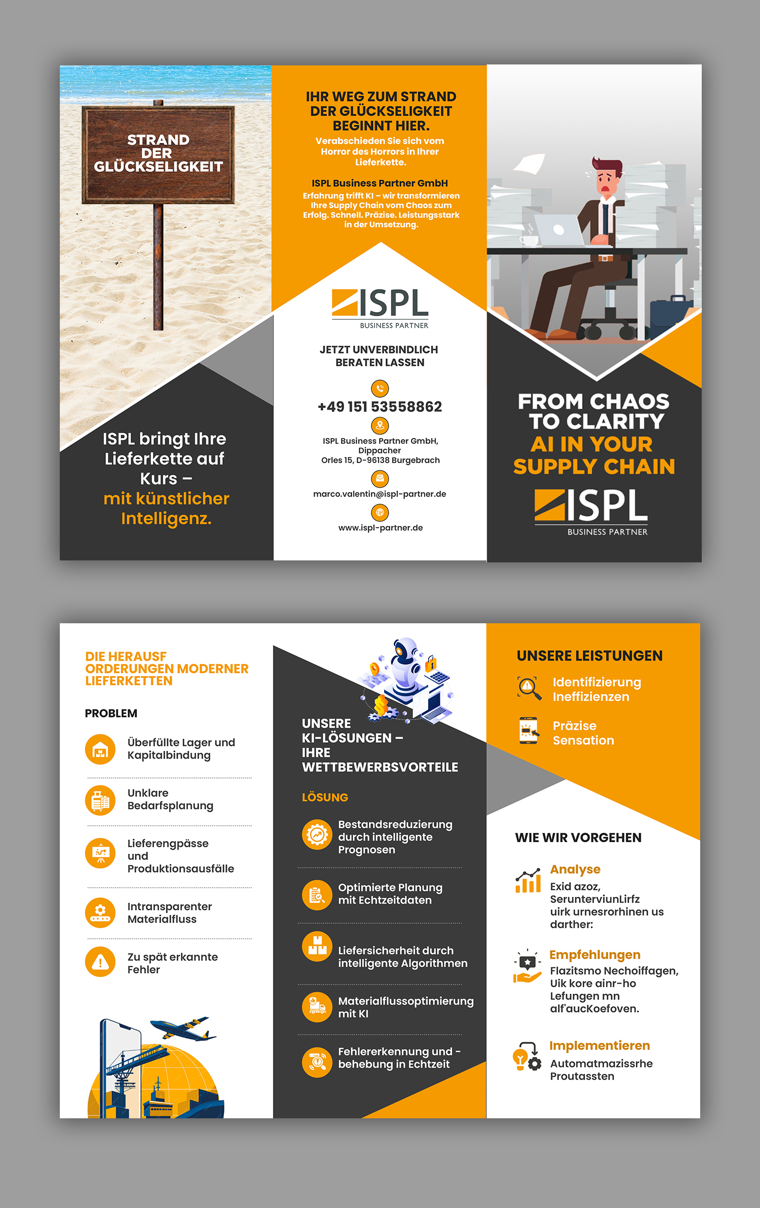 Flyer Design by debdesign for ISPL Business Partner GmbH | Design #35837618