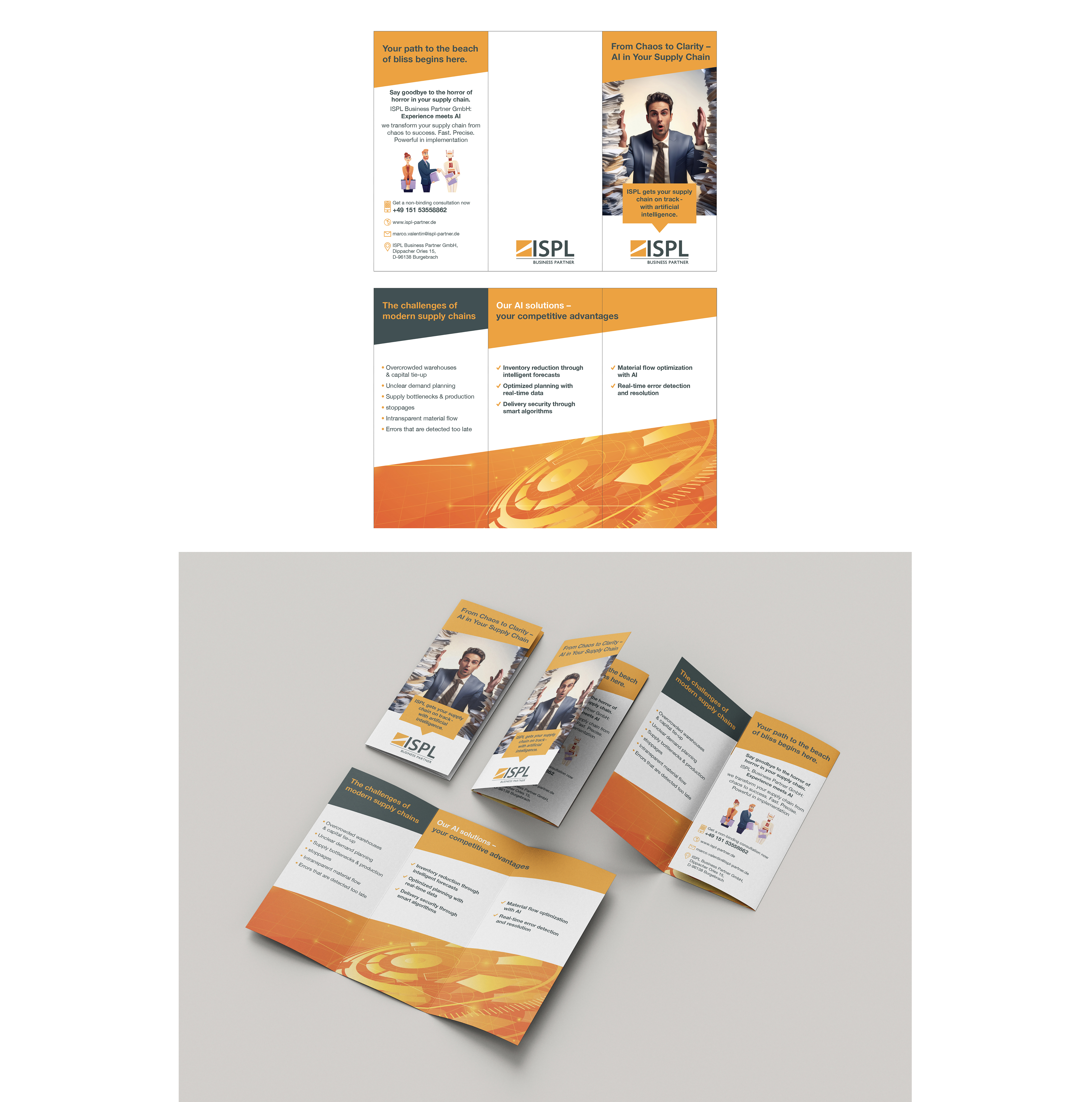 Diseño de Flyer por arikool para ISPL Business Partner GmbH | Diseño #35822793