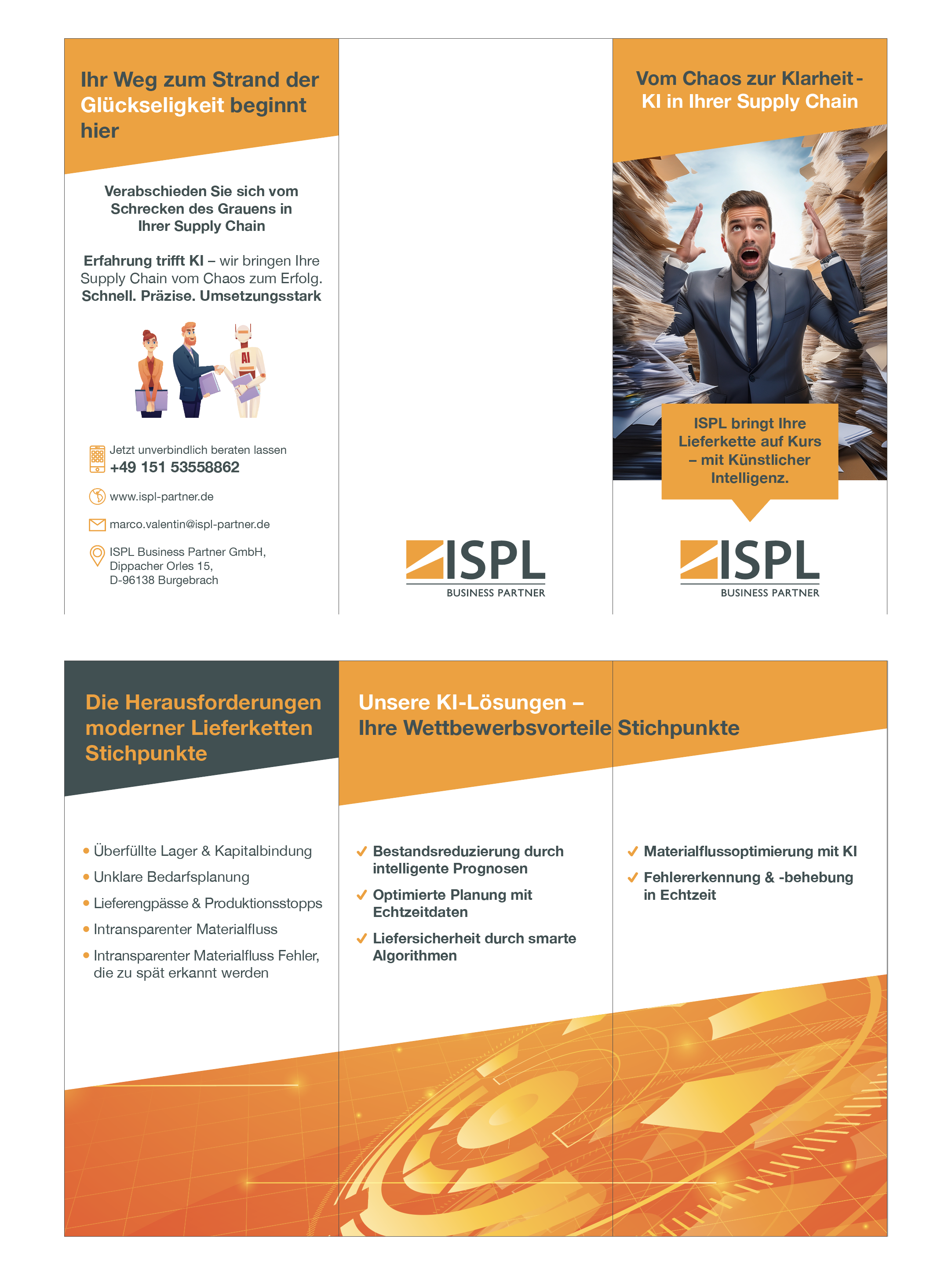 Flyer Design by arikool for ISPL Business Partner GmbH | Design #35846423