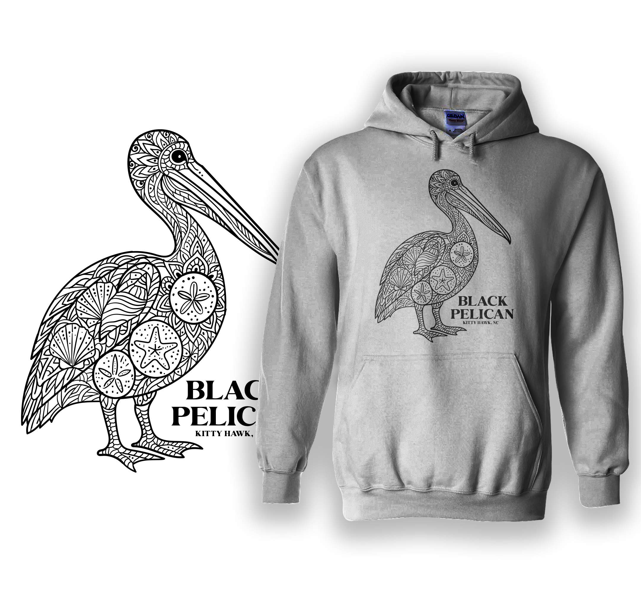 T-shirt Design by Teespixels for Black Pelican Seafood Company | Design #35823986