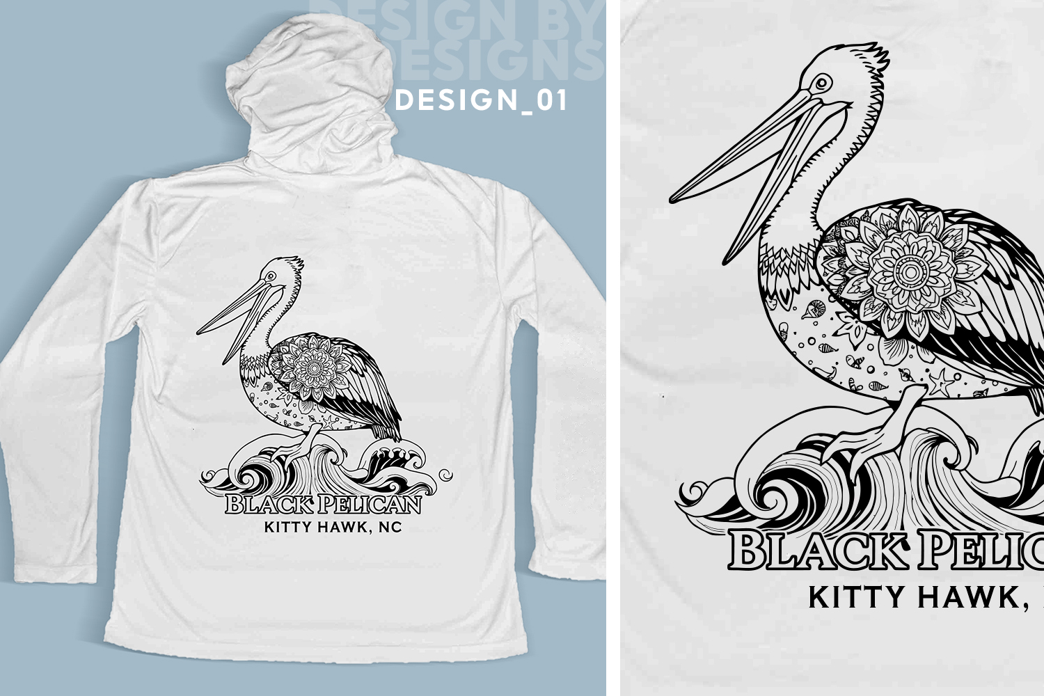 T-shirt Design by MDesigns ™ for Black Pelican Seafood Company | Design #35824779