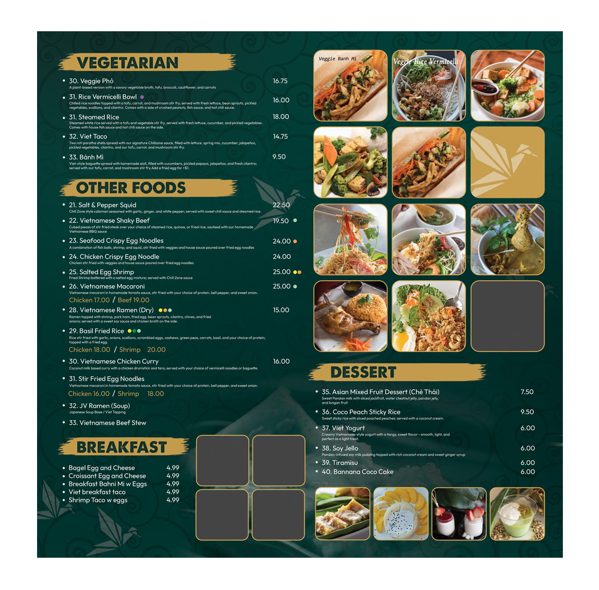 Menu Design by Stan$oul for this project | Design #35942747