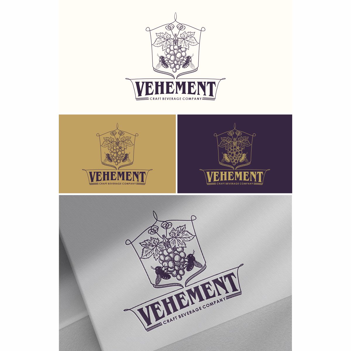 Logo Design by Fortmindz for Vehement Craft Beverage Company  | Design #35844257