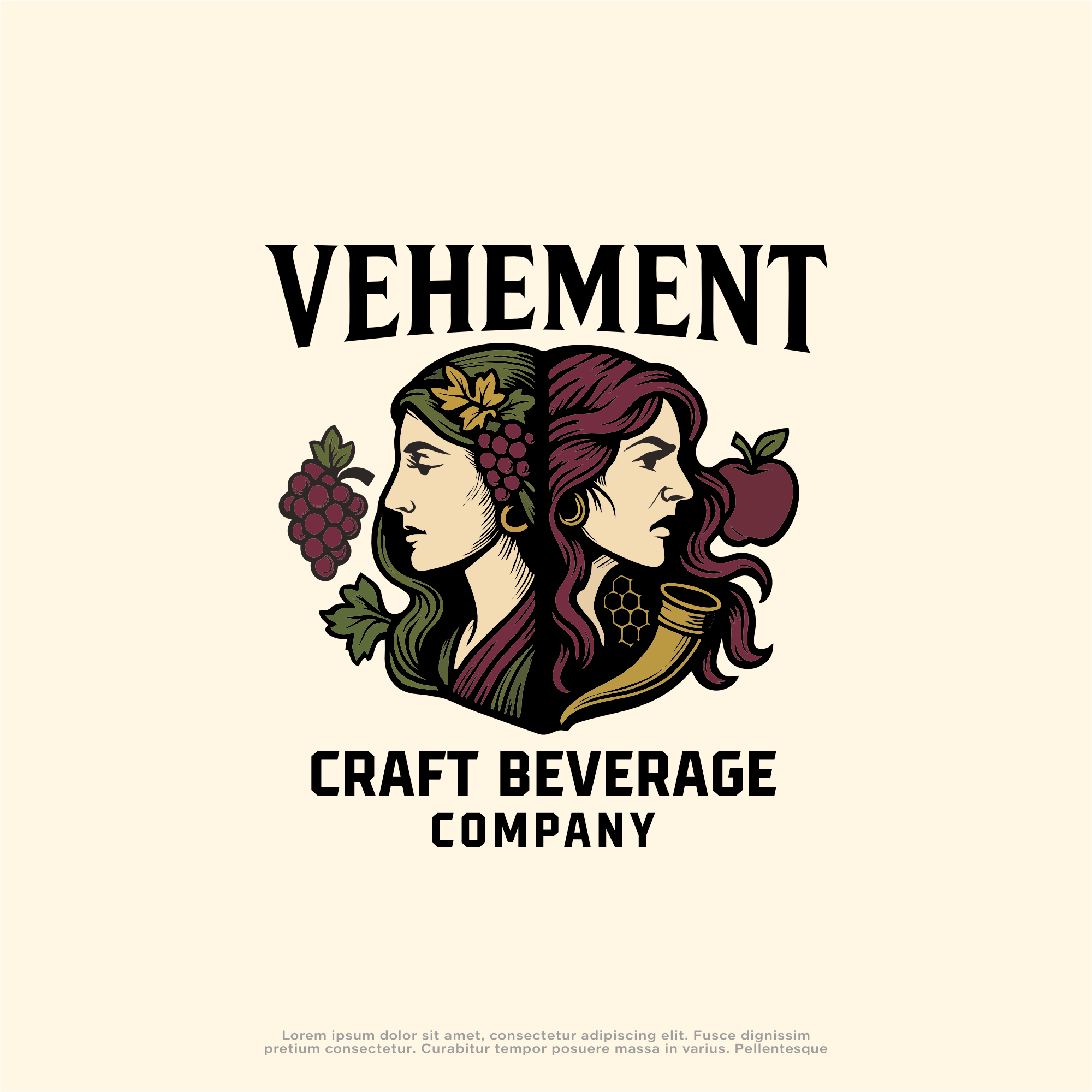 Logo-Design von win it für Vehement Craft Beverage Company  | Design #35841760