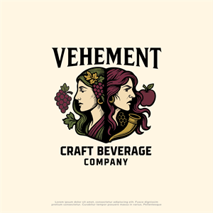 Logo Design by win it for Vehement Craft Beverage Company  | Design: #35841760