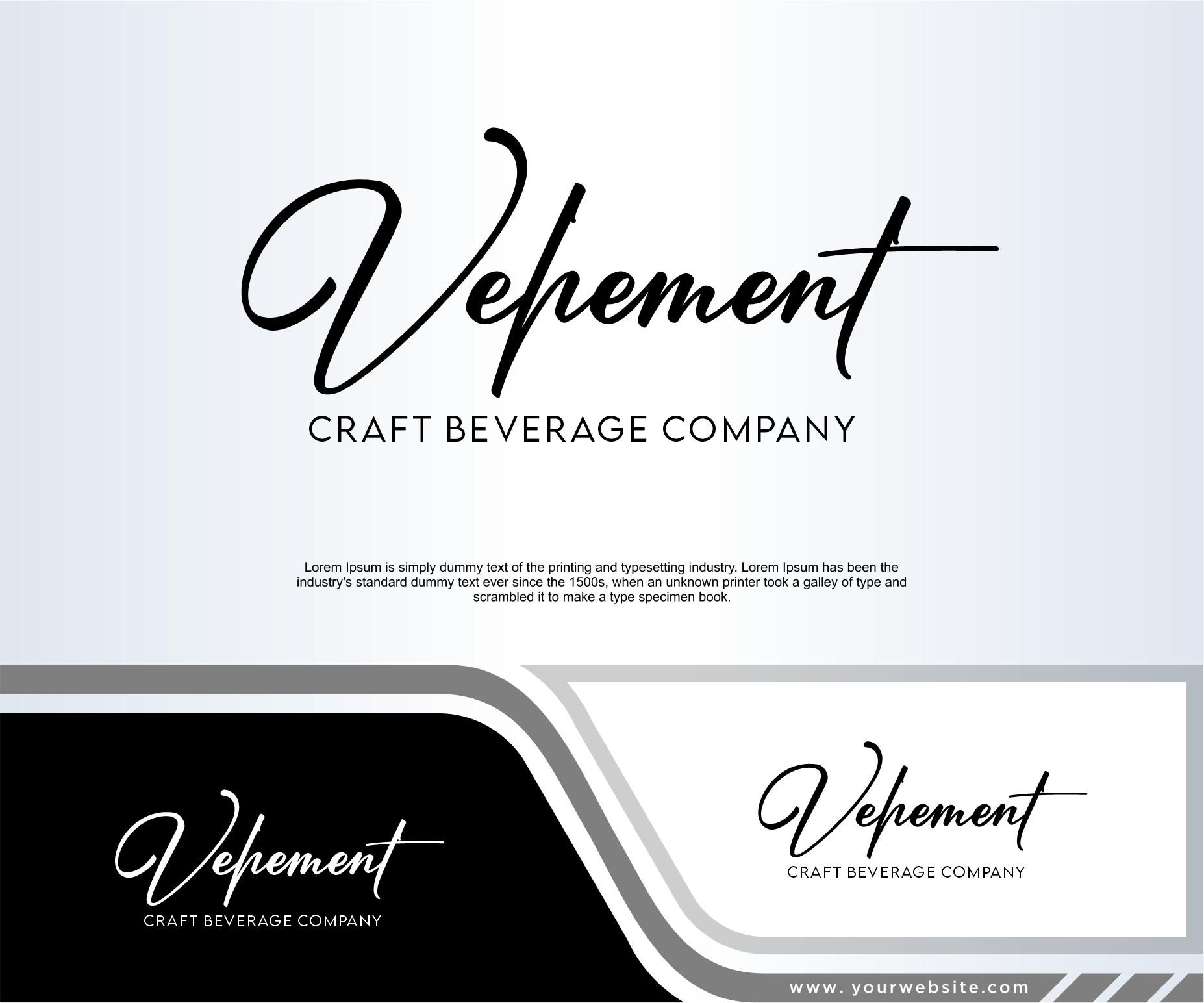 Logo Design by in creative for Vehement Craft Beverage Company  | Design #35840662
