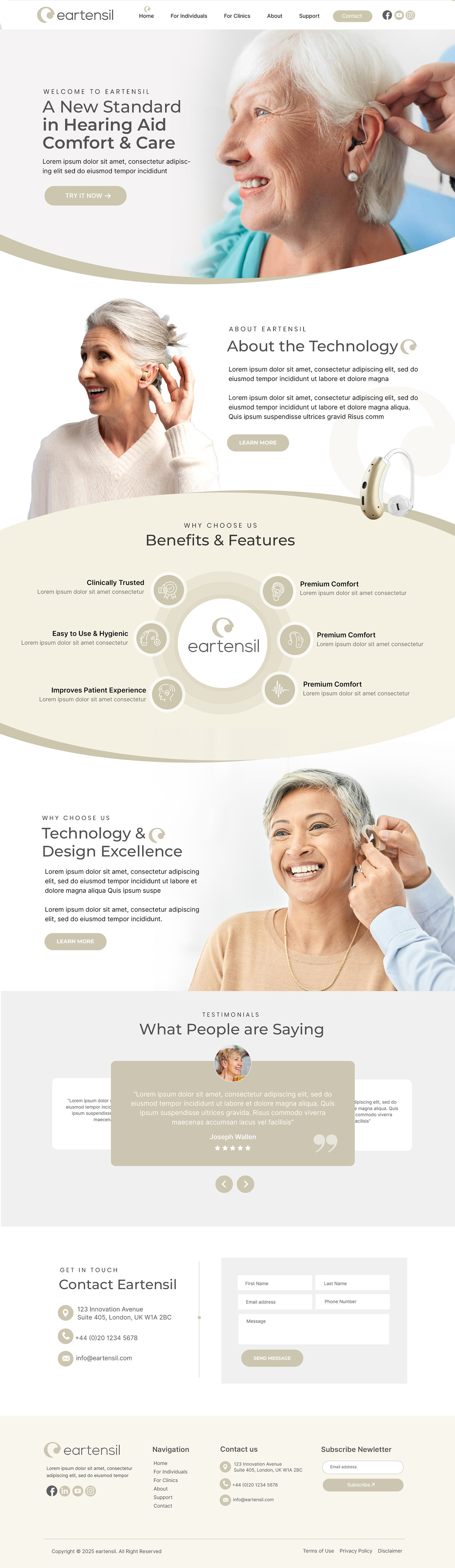 Web Design by Blue Sparrow for Eartensil Pty Ltd | Design #35852168