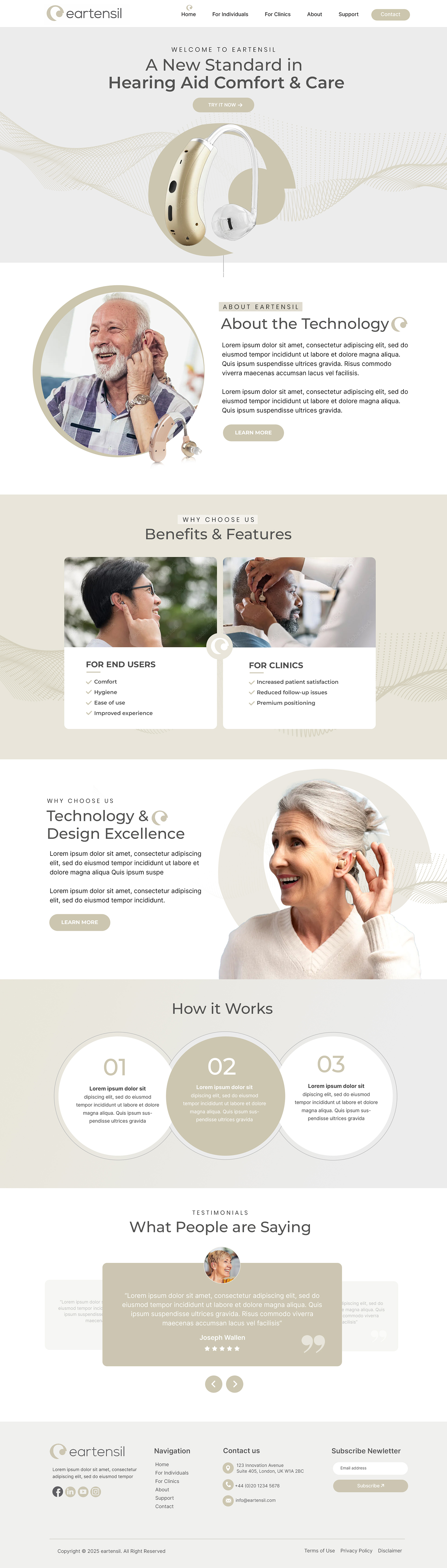 Web Design by Blue Sparrow for Eartensil Pty Ltd | Design #35852169