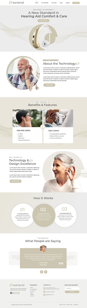 Web Design par Blue Sparrow pour Eartensil Pty Ltd | Design : #35852169