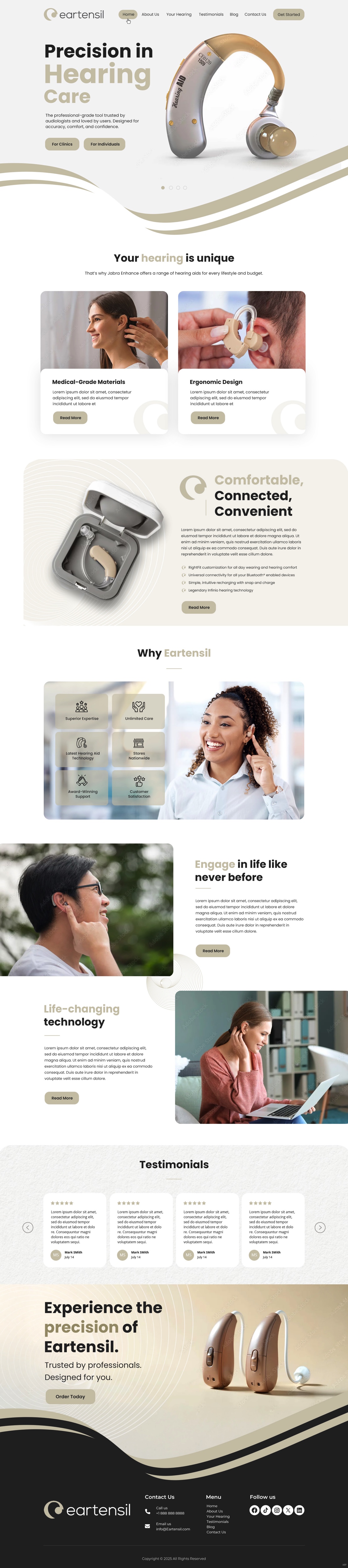 Web Design by pb for Eartensil Pty Ltd | Design #35852214