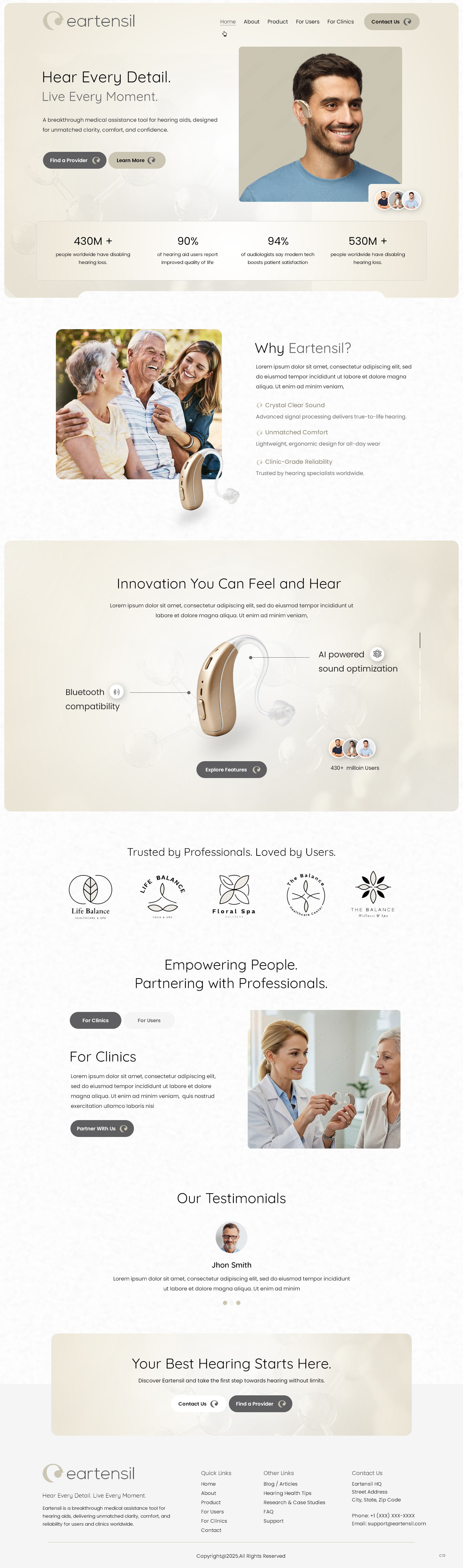 Web Design by pb for Eartensil Pty Ltd | Design #35852215