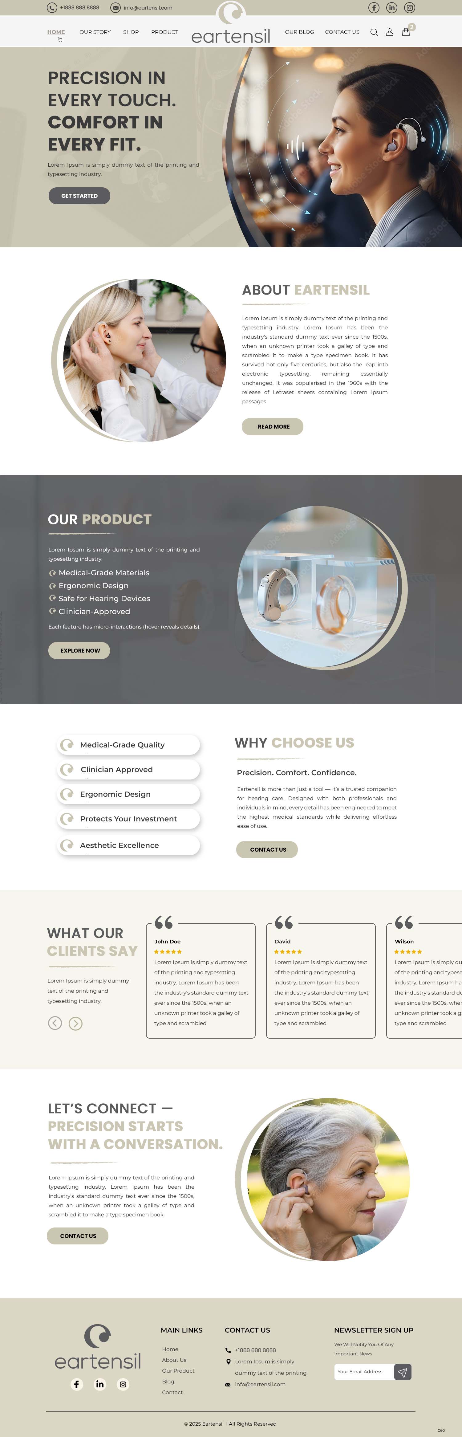 Web Design by pb for Eartensil Pty Ltd | Design #35852216