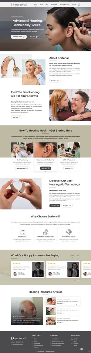 Web Design by pb for Eartensil Pty Ltd | Design: #35852217