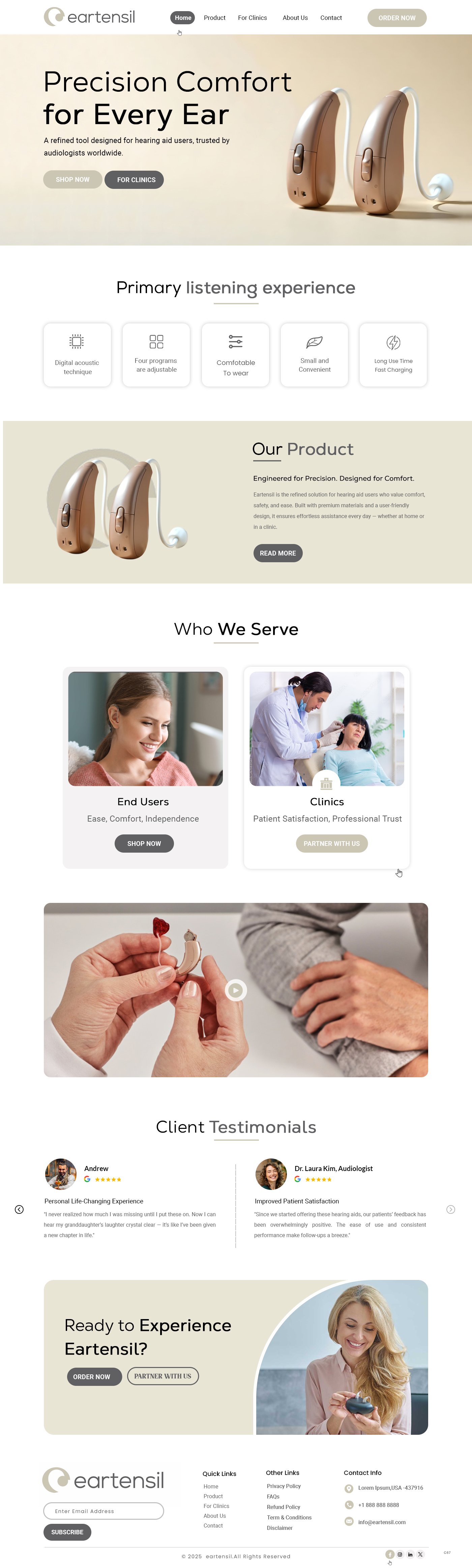Web Design by pb for Eartensil Pty Ltd | Design #35852223