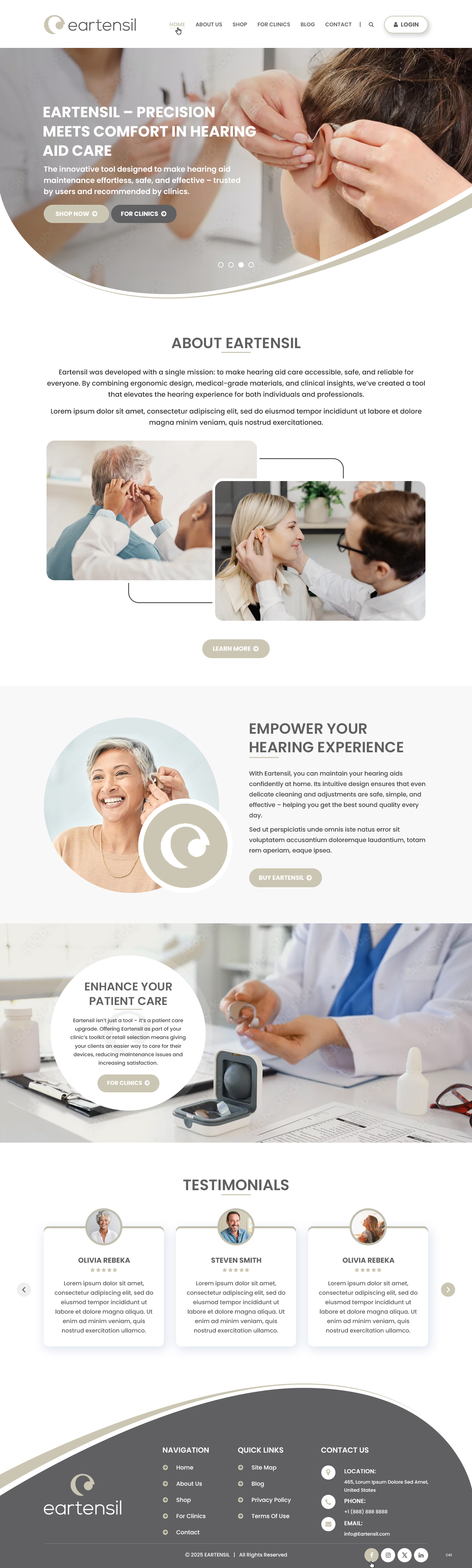 Web Design by pb for Eartensil Pty Ltd | Design #35852230