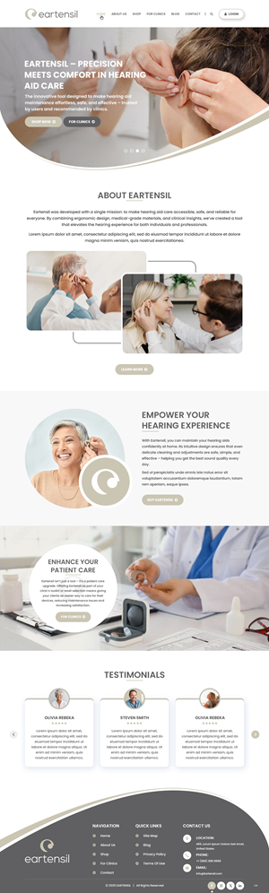 Web Design by pb for Eartensil Pty Ltd | Design: #35852230