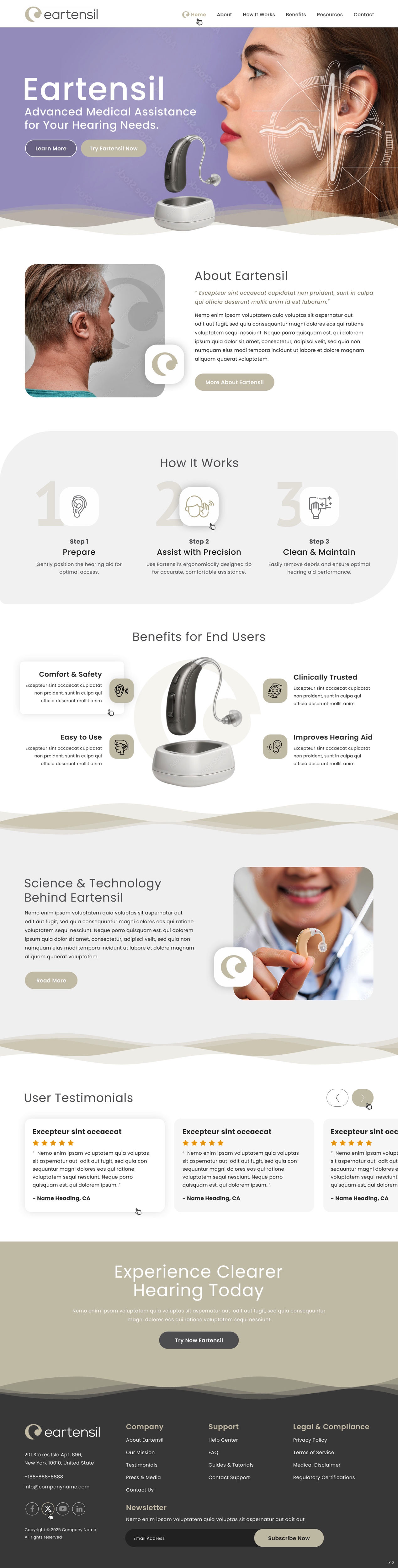 Web Design by pb for Eartensil Pty Ltd | Design #35852231