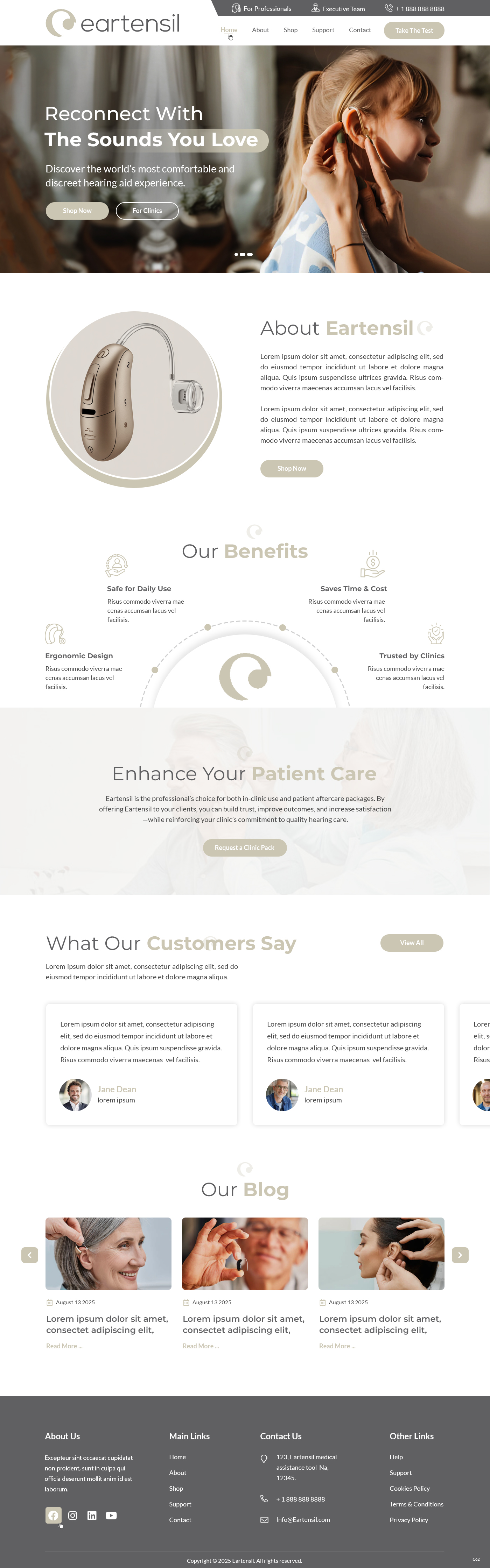 Web Design by pb for Eartensil Pty Ltd | Design #35852241