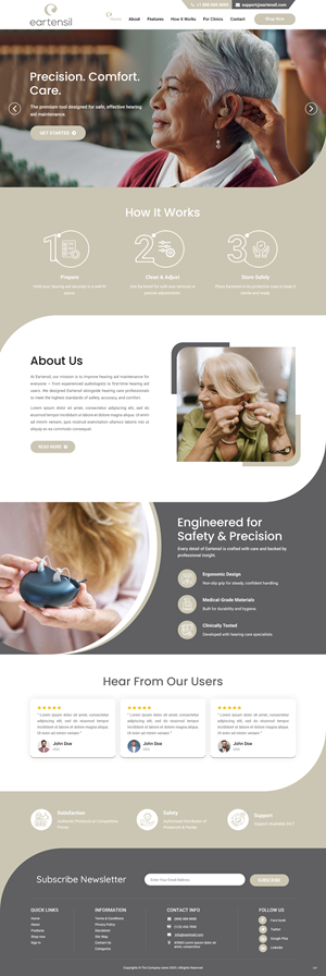 Web Design by pb for Eartensil Pty Ltd | Design: #35860240