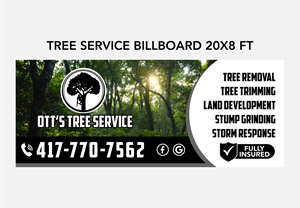 Tree Service Billboard 20x8 ft