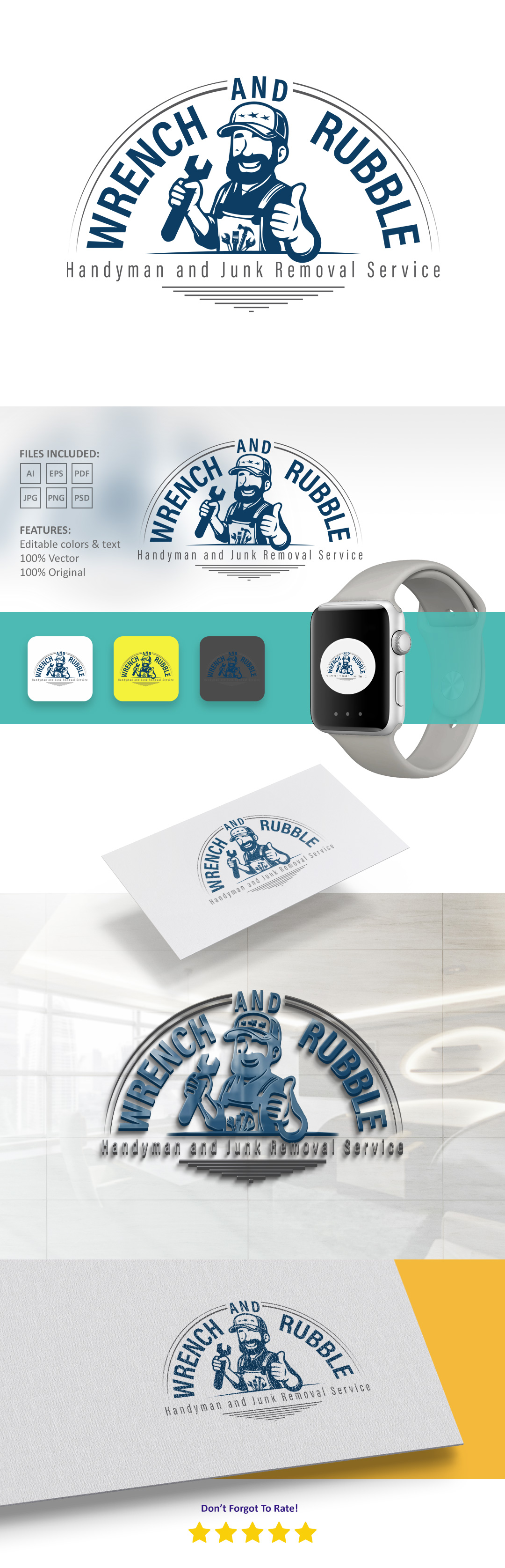 Logo Design by VectorForge for Wrench and Rubble | Design #35858658