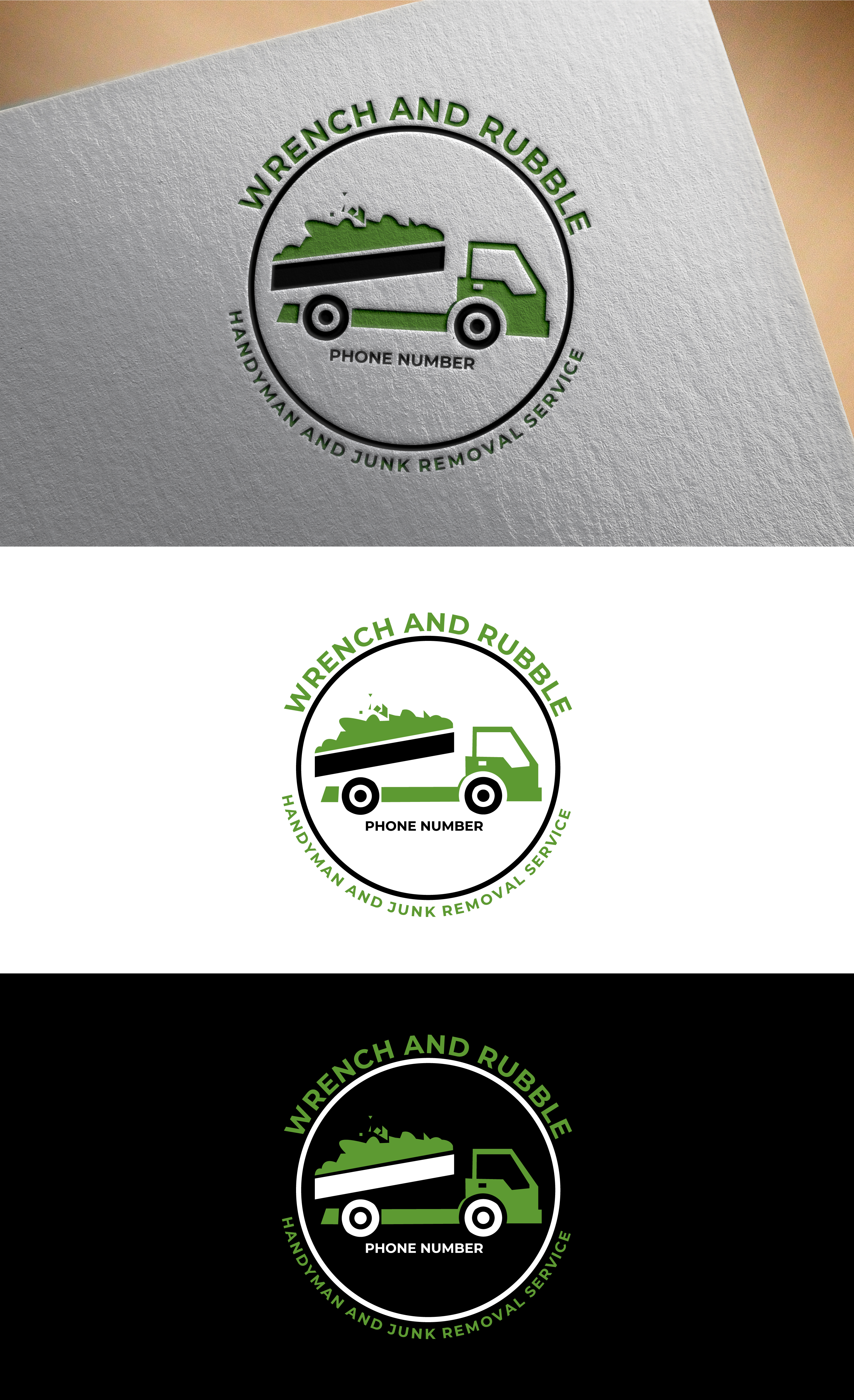 Logo Design by AKTech for Wrench and Rubble | Design #35857215