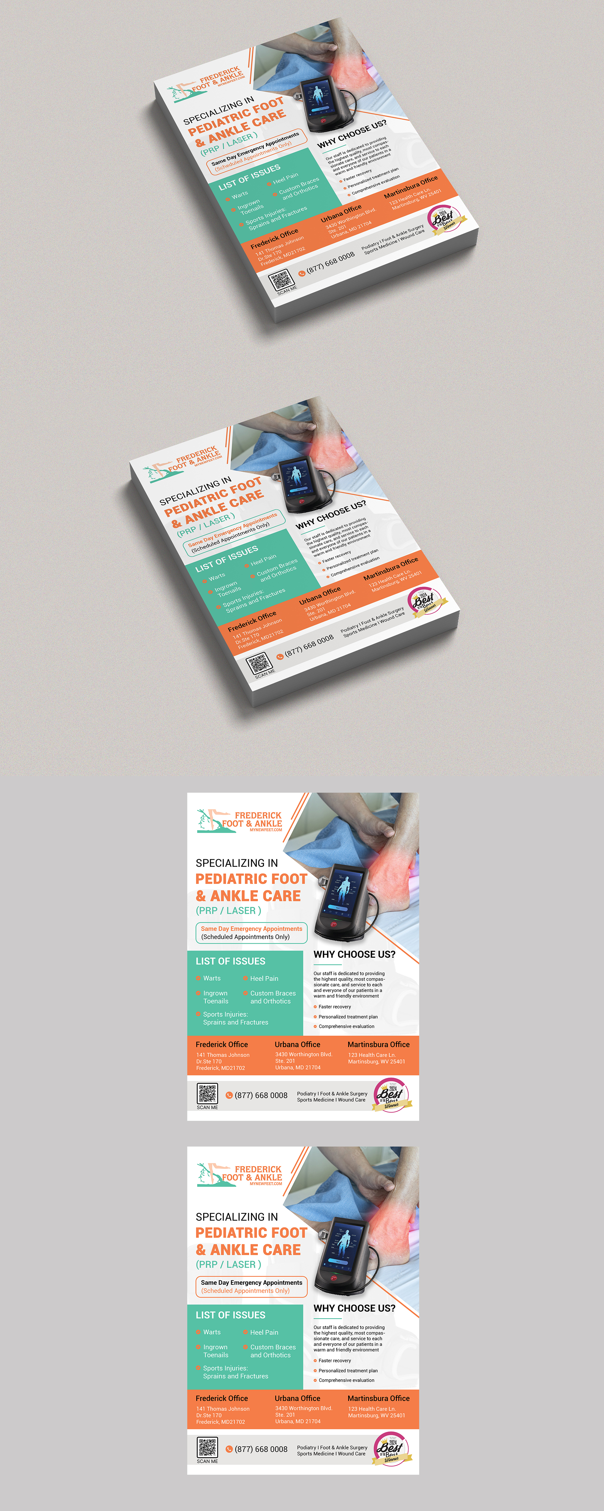 Flyer Design by Design Motion for Frederick Foot & Ankle | Design #35855751