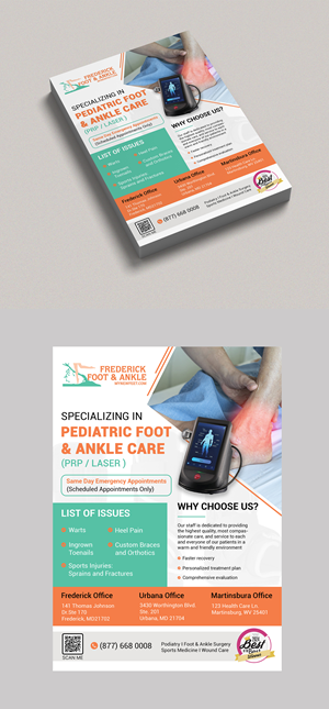 Flyer Design by Design Motion for Frederick Foot & Ankle | Design: #35855752