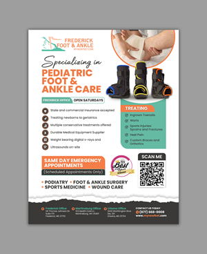 Design de Flyer par debdesign pour Frederick Foot & Ankle | Design : #35855459